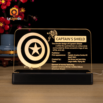 LED Nameplate for Captain America's Shield 76262