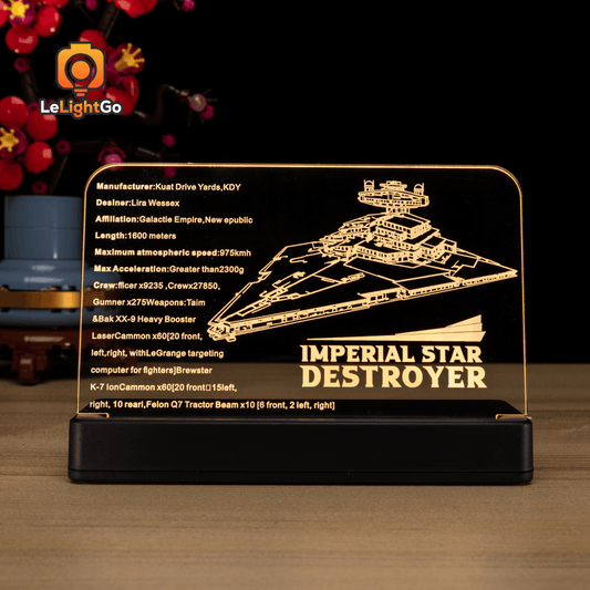 LED Nameplate for Imperial Star Destroyer 75394