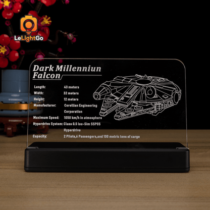 LED Nameplate for The Dark Falcon 75389