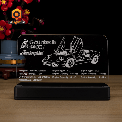 LED Nameplate for Lamborghini Countach 5000 Quattrovalvole 10337