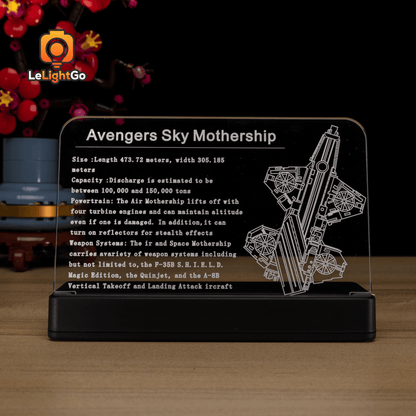 LED Nameplate for The Avengers Helicarrier 76295