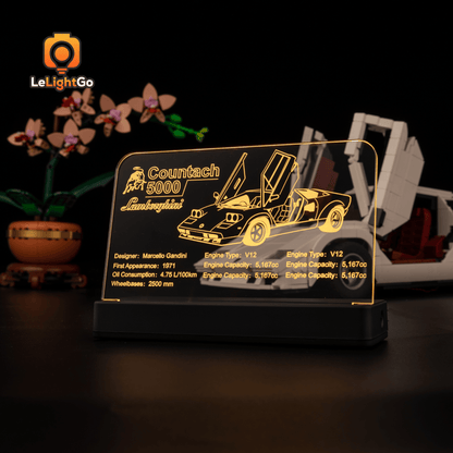 LED Nameplate for Lamborghini Countach 5000 Quattrovalvole 10337