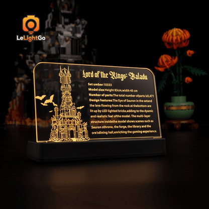 LED Nameplate for The Lord of the Rings: Barad-dûr 10333