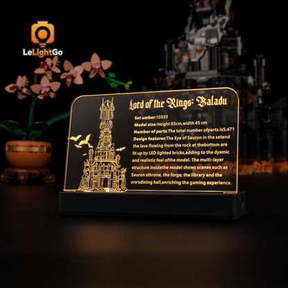LED Nameplate for The Lord of the Rings: Barad-dûr 10333
