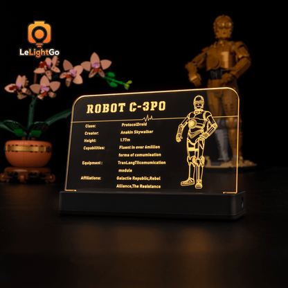 LED Nameplate for C-3PO 75398