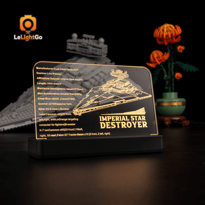 LED Nameplate for Imperial Star Destroyer 75394