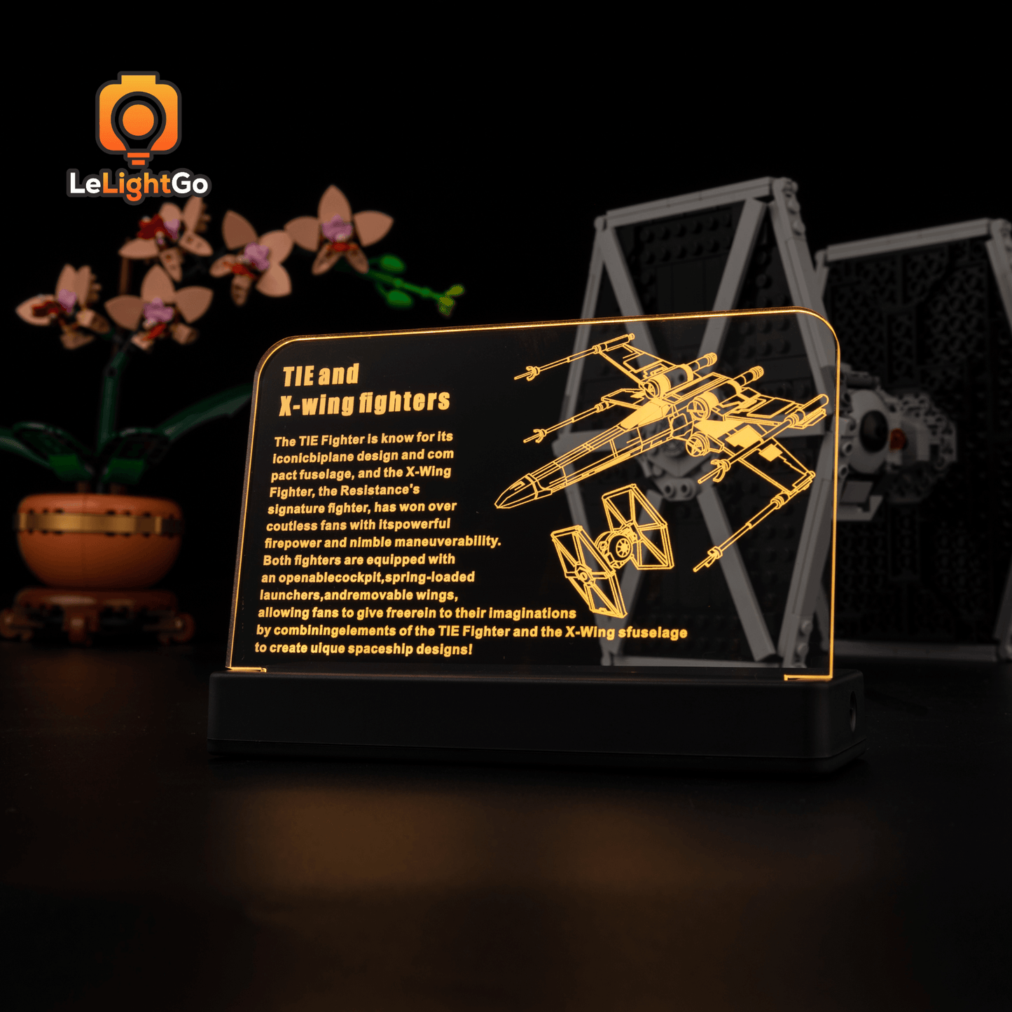 LED Nameplate for TIE Fighter & X-Wing Mash-up 75393