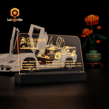 LED Nameplate for Lamborghini Countach 5000 Quattrovalvole 10337