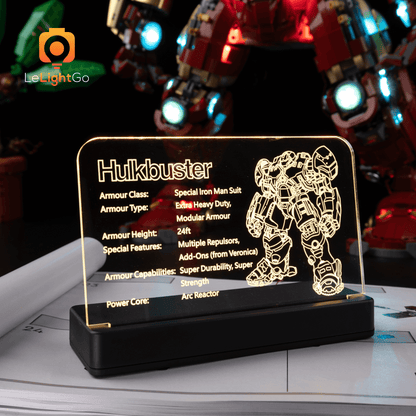 LED Nameplate for Hulkbuster 76210