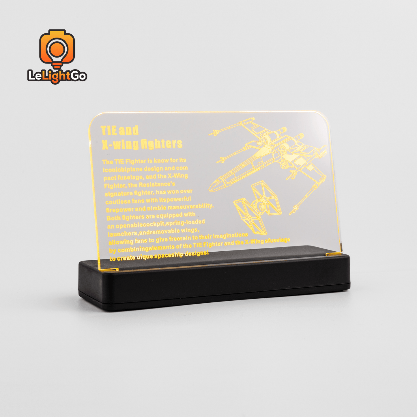 LED Nameplate for TIE Fighter & X-Wing Mash-up 75393