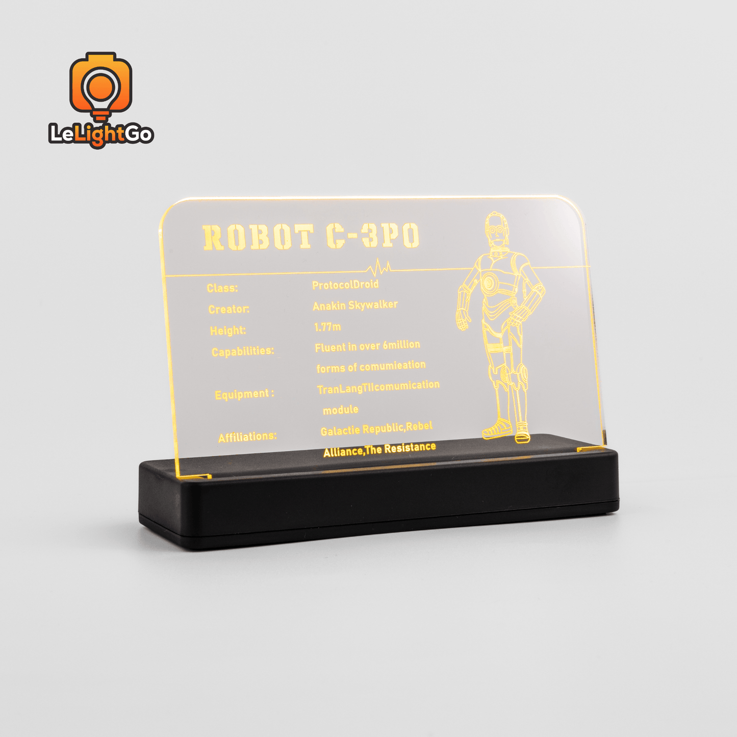 LED Nameplate for C-3PO 75398