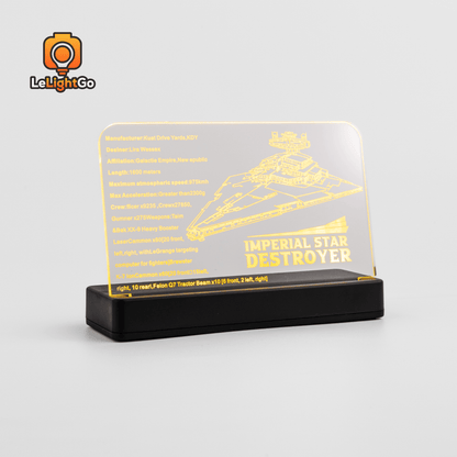 LED Nameplate for Imperial Star Destroyer 75394