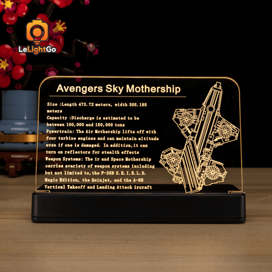 LED Nameplate for The Avengers Helicarrier 76295