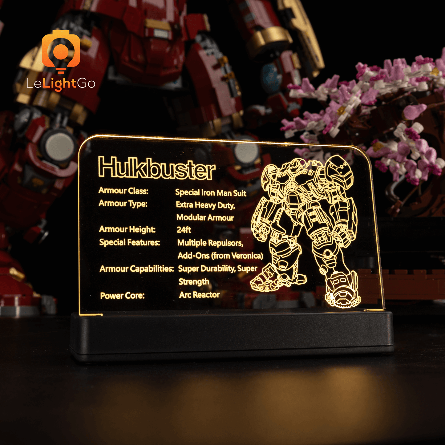 LED Nameplate for Hulkbuster 76210