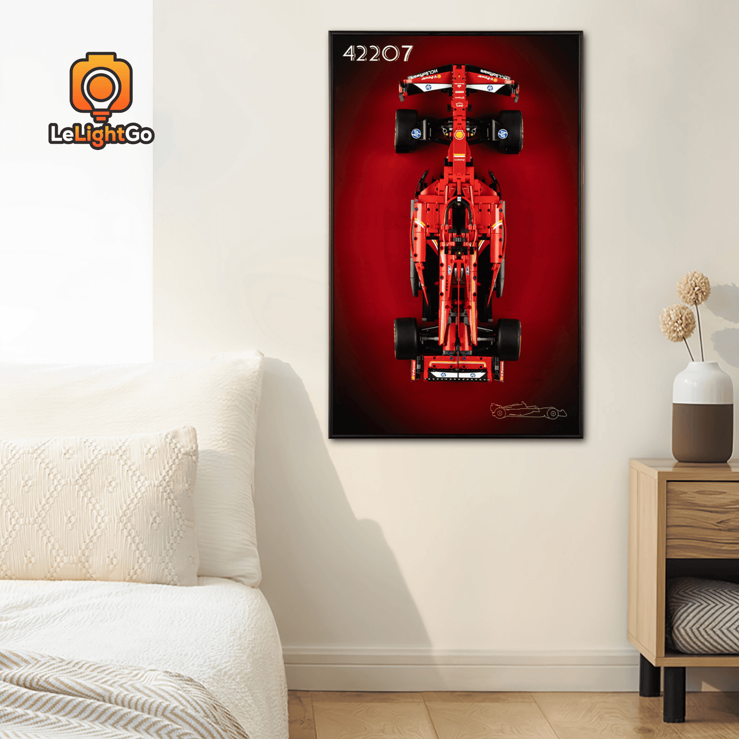 Display Wall-Mount for Ferrari SF-24 F1 Car 42207