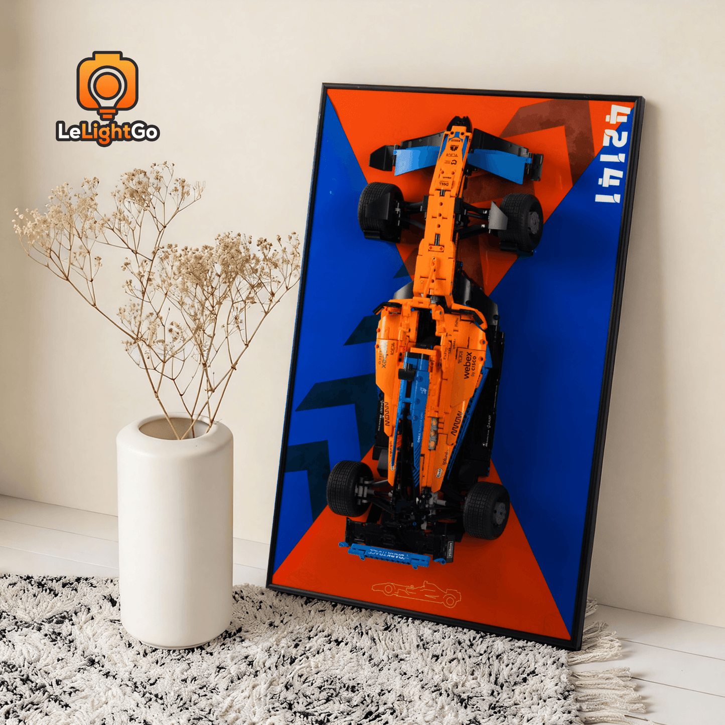 Display Wall-Mount for McLaren Formula 1 Race Car 42141