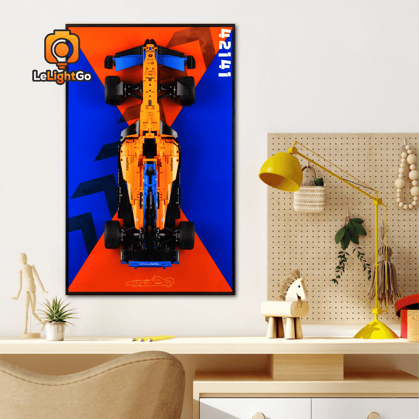 Display Wall-Mount for McLaren Formula 1 Race Car 42141
