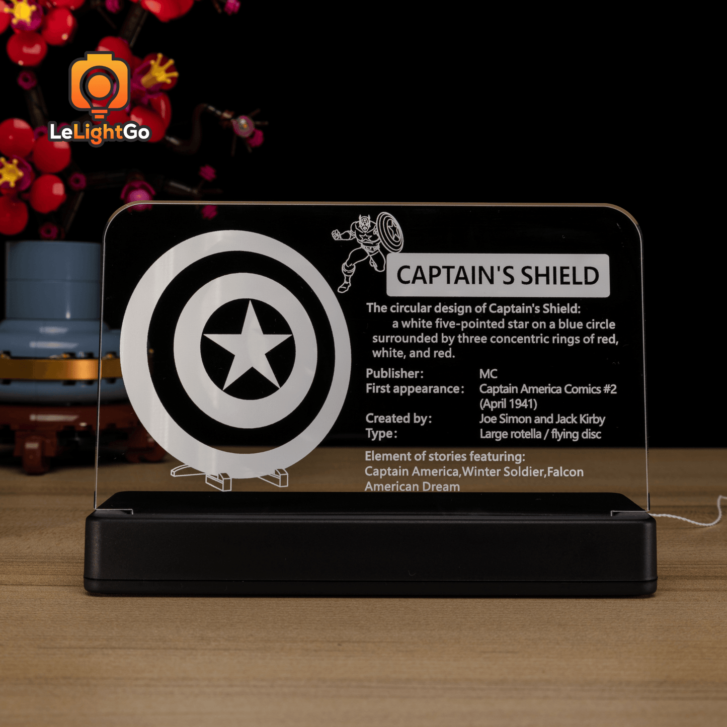 LED Nameplate for Captain America's Shield 76262