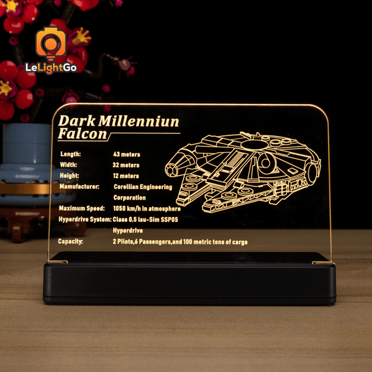 LED Nameplate for The Dark Falcon 75389