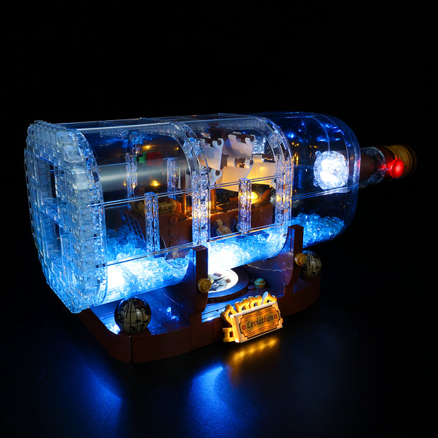 LED Lighting Kit for LEGO Ship in a Bottle 21313 and 92177 – Brick