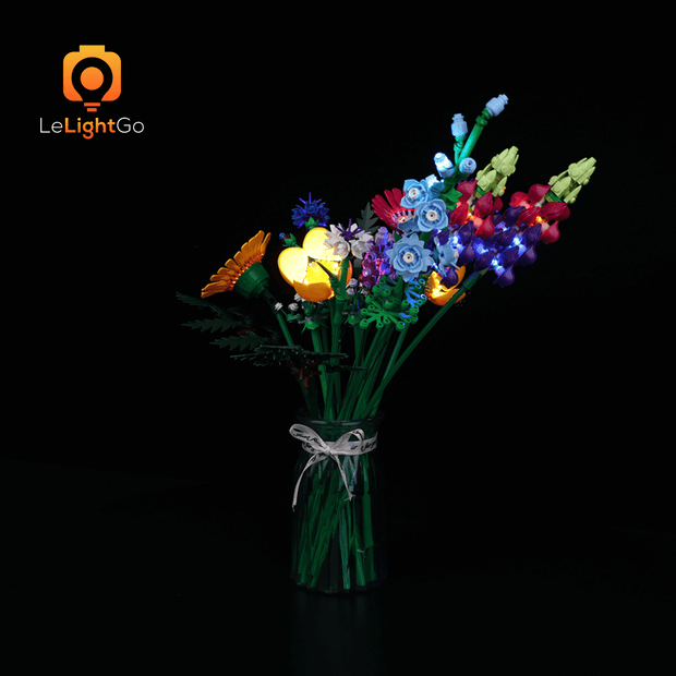BrickBling LED Lighting for Lego Icons Wildflower Bouquet 10313 Artificial  Flowers; Creative Light Kit Compatible with Lego 10313, Great Gift for