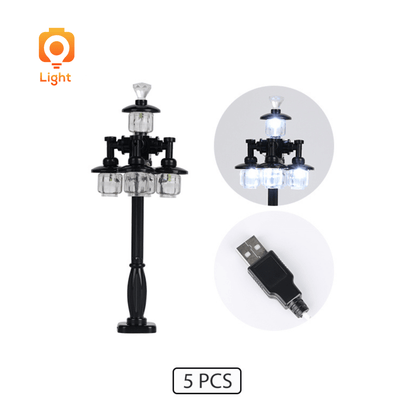 LeLightGo DIY 5PCS Street Lamp Post