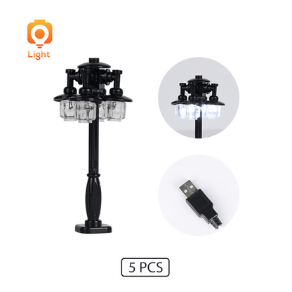 LeLightGo DIY 5PCS Street Lamp Post