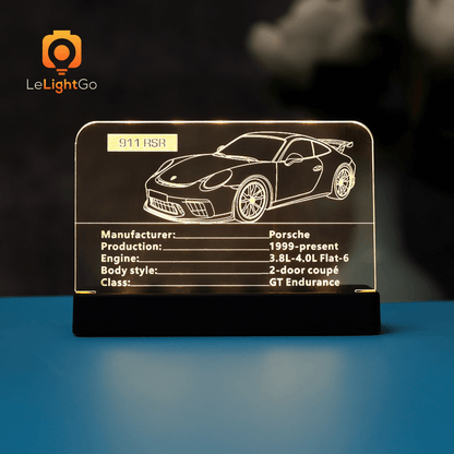 LED Nameplate for Porsche 911 RSR 42096