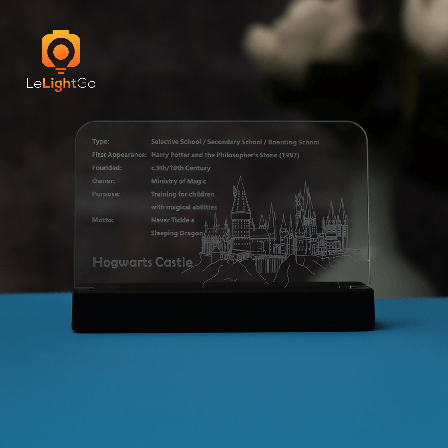 LED Nameplate for Hogwart's Castle 71043