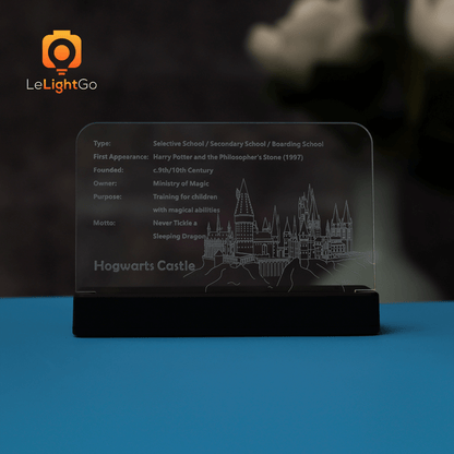 LED Nameplate for Hogwart's Castle 71043