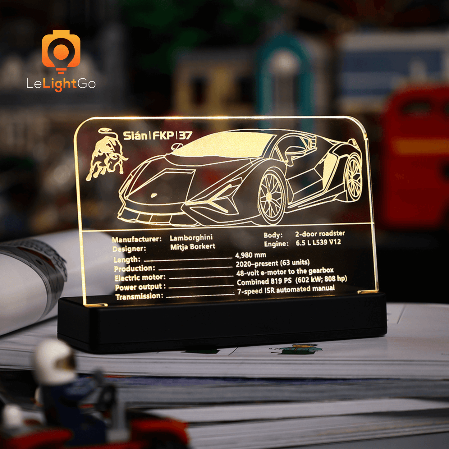 LED Nameplate for Lamborghini Sián FKP 37 42115