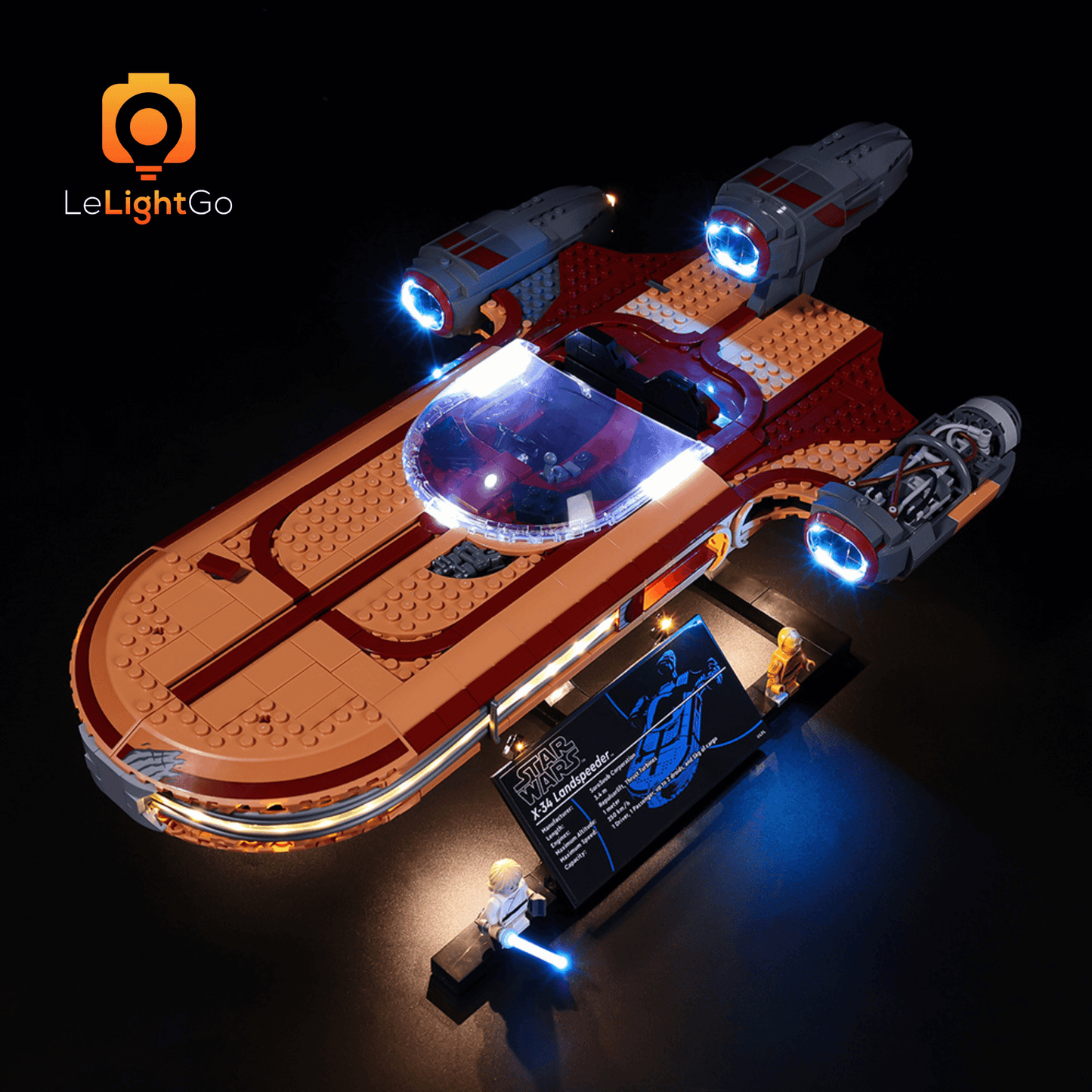 Light Kit For Luke Skywalker’s Landspeeder 75341