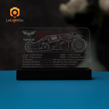 LED Nameplate for DC Batman Batmobile Tumbler 76240