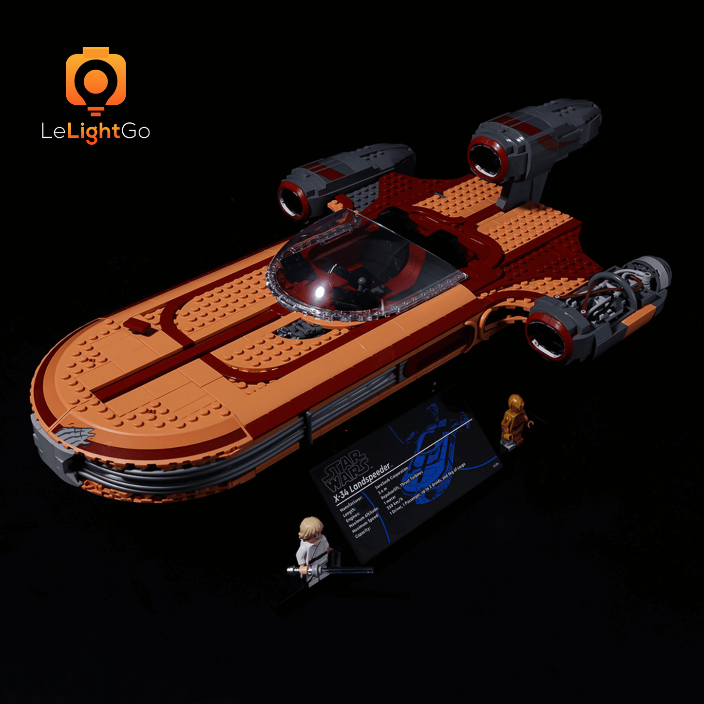 Light Kit For Luke Skywalker’s Landspeeder 75341