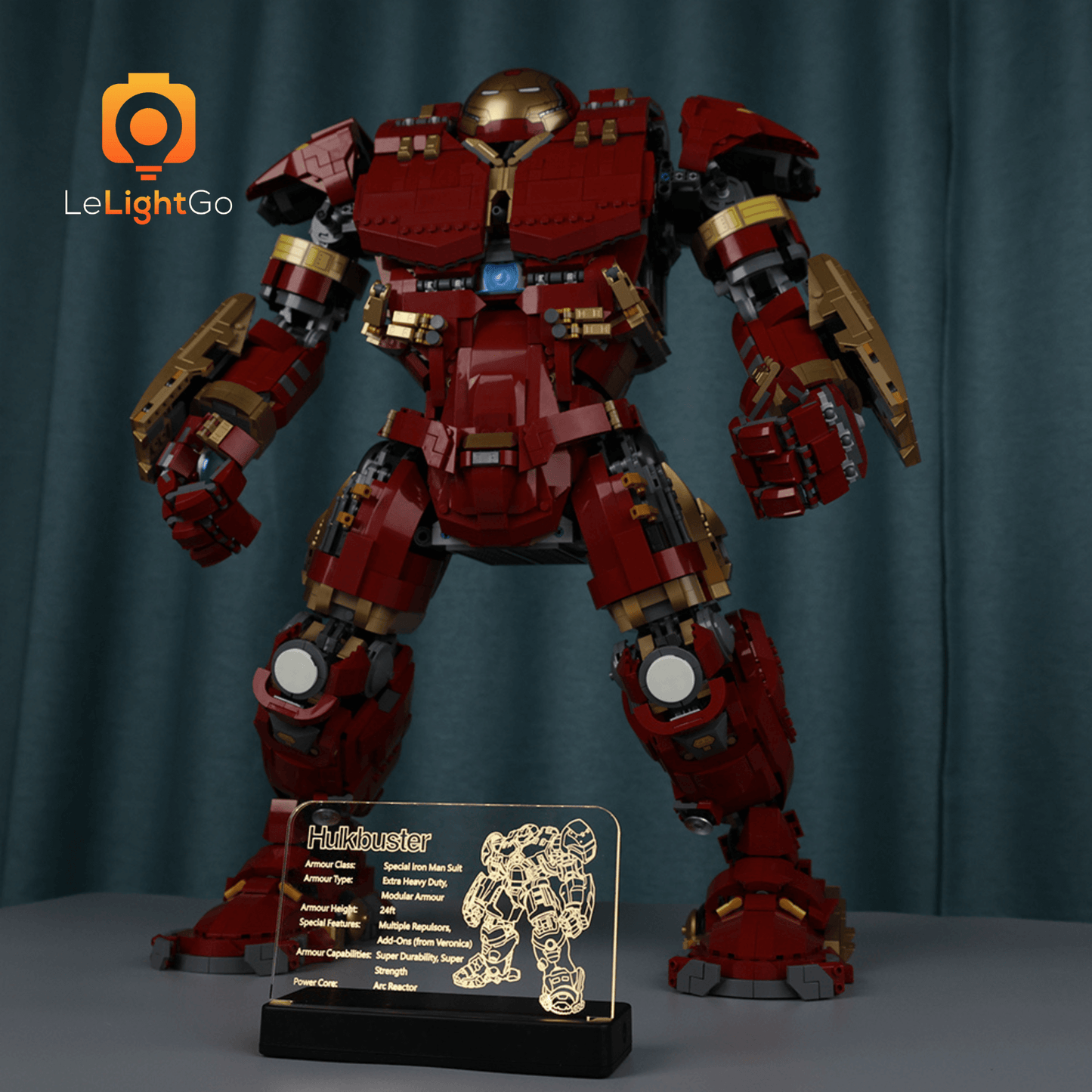 LED Nameplate for Hulkbuster 76210