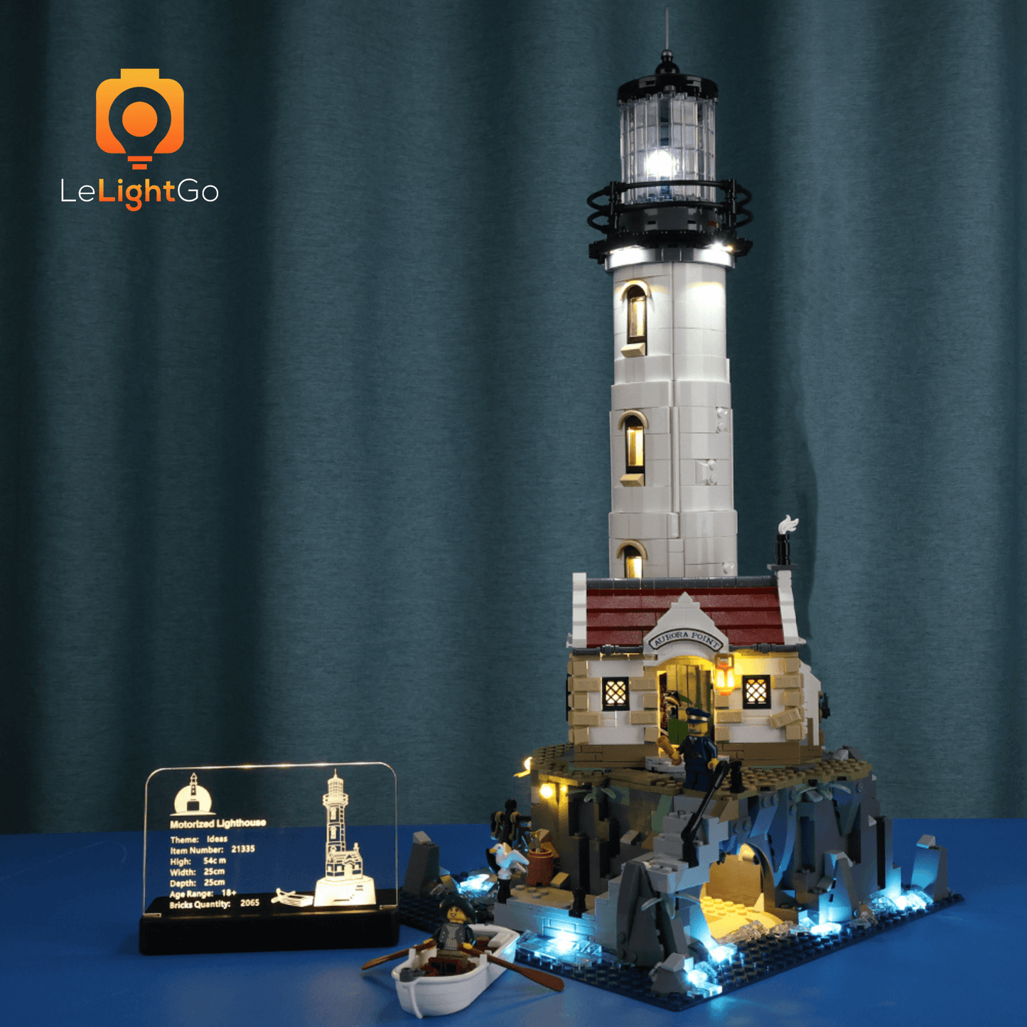 LED Nameplate for Motorized Lighthouse 21335