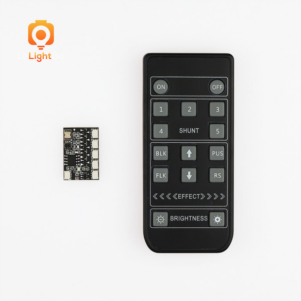 RGB IR Board and Remote Control - Lego Light Kit - Light My Bricks