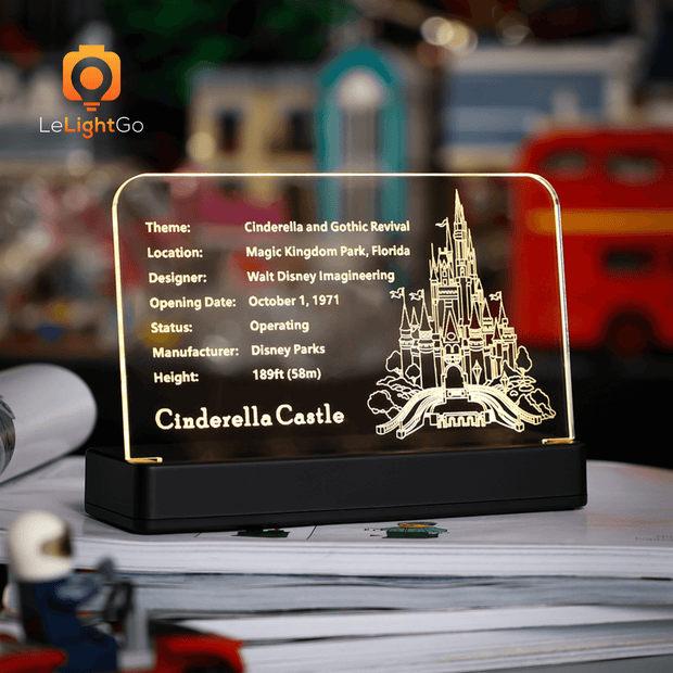 LED Nameplate for The Disney Castle 71040
