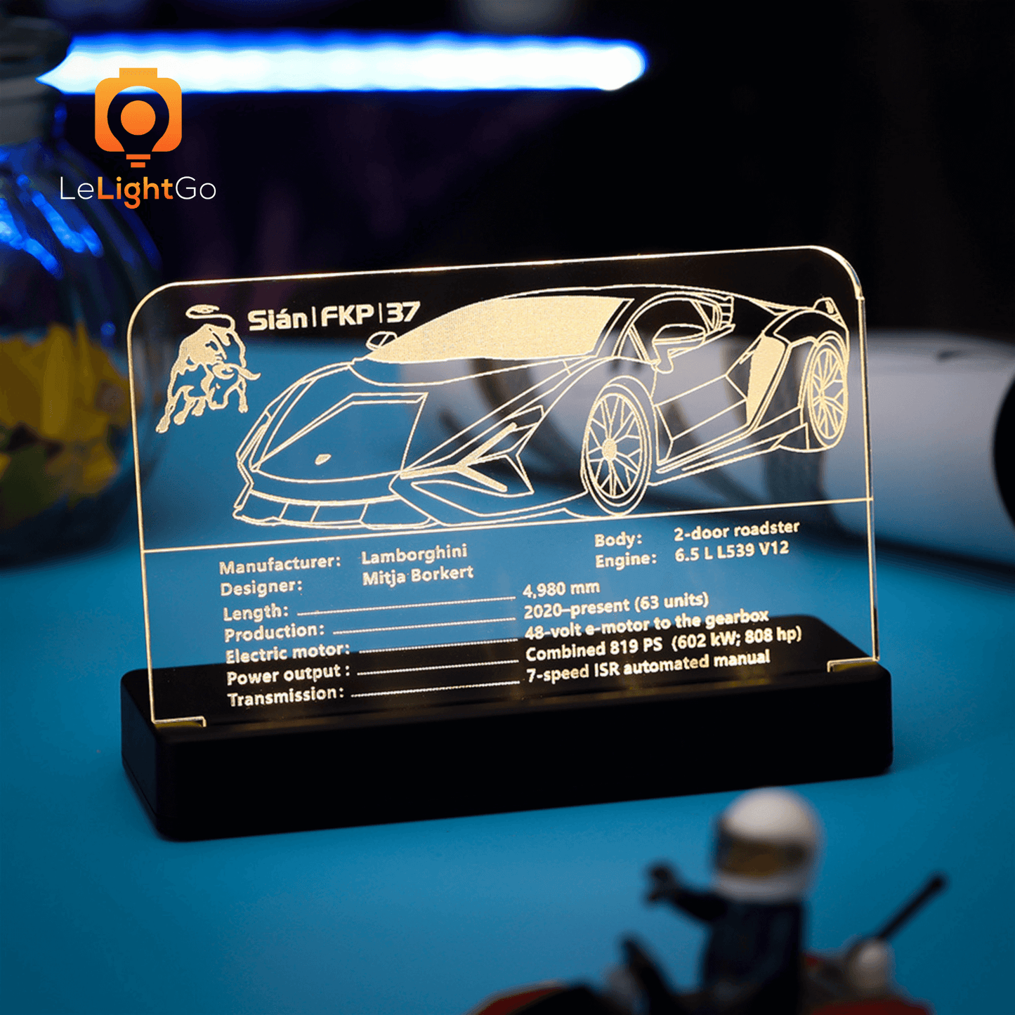 LED Nameplate for Lamborghini Sián FKP 37 42115