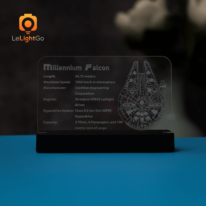 LED Nameplate for Star Wars UCS Millennium Falcon 75192