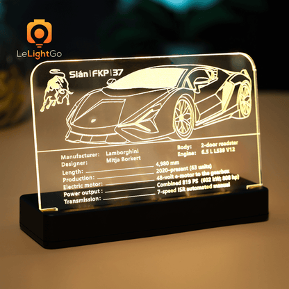 LED Nameplate for Lamborghini Sián FKP 37 42115