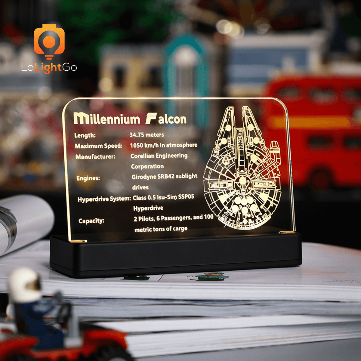 UCS Millennium Falcon 75192 LED Nameplate | LeLightGo UCS Millennium Falcon 75192 LED Nameplate | LeLightGo