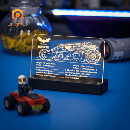 LED Nameplate for DC Batman Batmobile Tumbler 76240