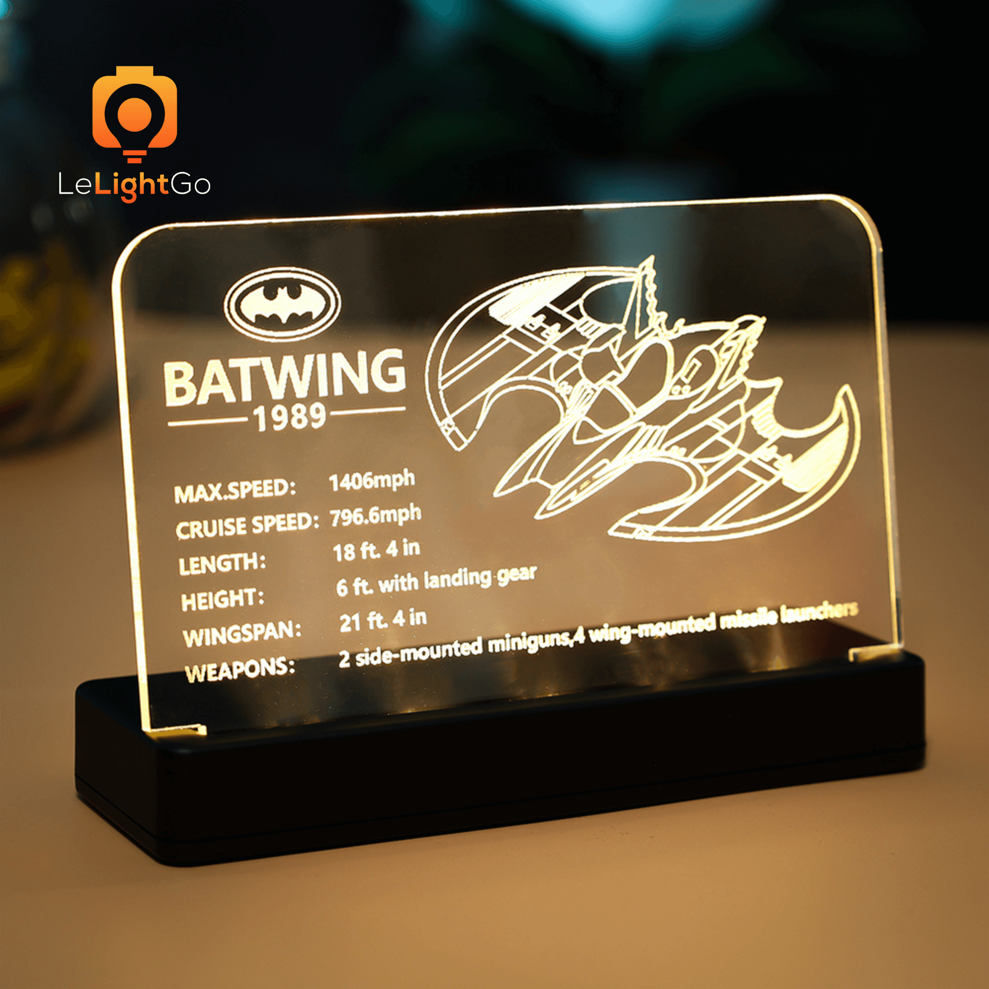 LED Nameplate for 1989 Batwing 76161 – LeLightGo