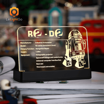 LED Nameplate for R2-D2 75308