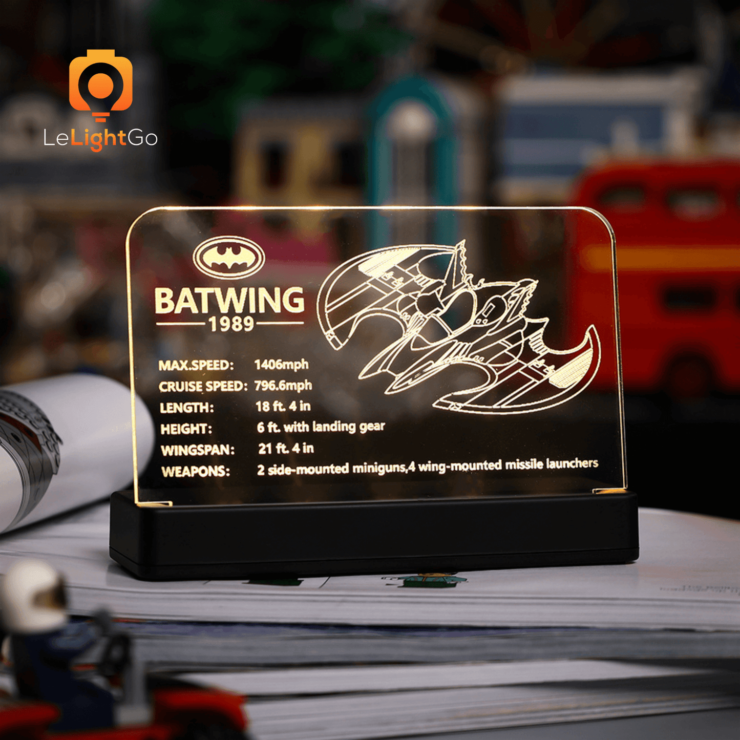 LED Nameplate for 1989 Batwing 76161