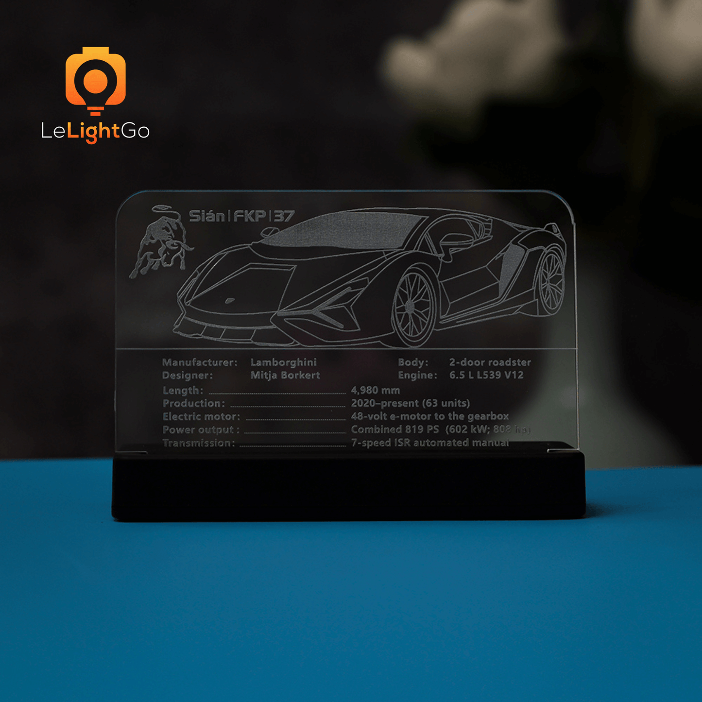 LED Nameplate for Lamborghini Sián FKP 37 42115