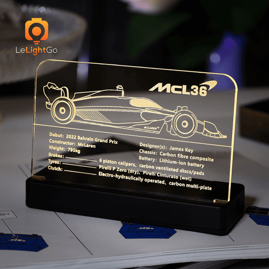 LED Nameplate for McLaren Formula 1 Race Car 42141