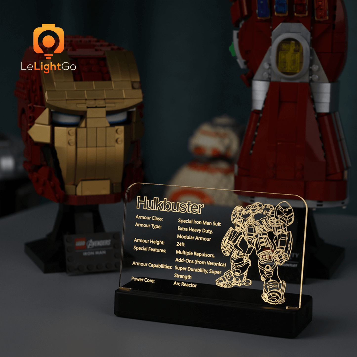 LED Nameplate for Hulkbuster 76210