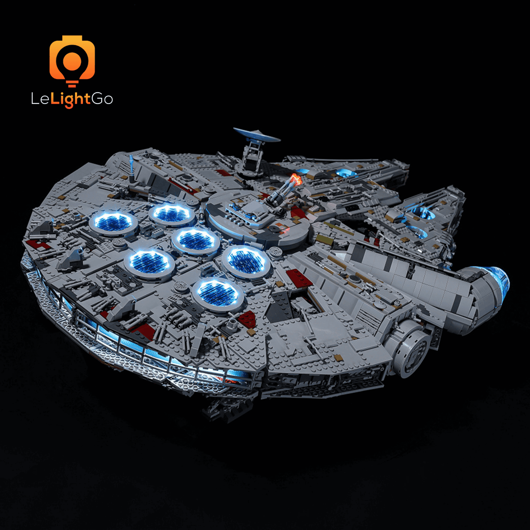 Millennium falcon lego lights hotsell